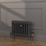 CI-RK460-BLK-FB-LS02 - Rook Black 2 Column Victorian Cast Iron Radiator H460mm x W640mm CI-RK460-BLK-FB-LS02 - Rook Black 2 Column Victorian Cast Iron Radiator H460mm x W640mm